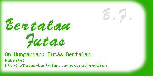 bertalan futas business card