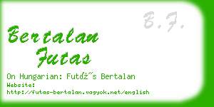 bertalan futas business card